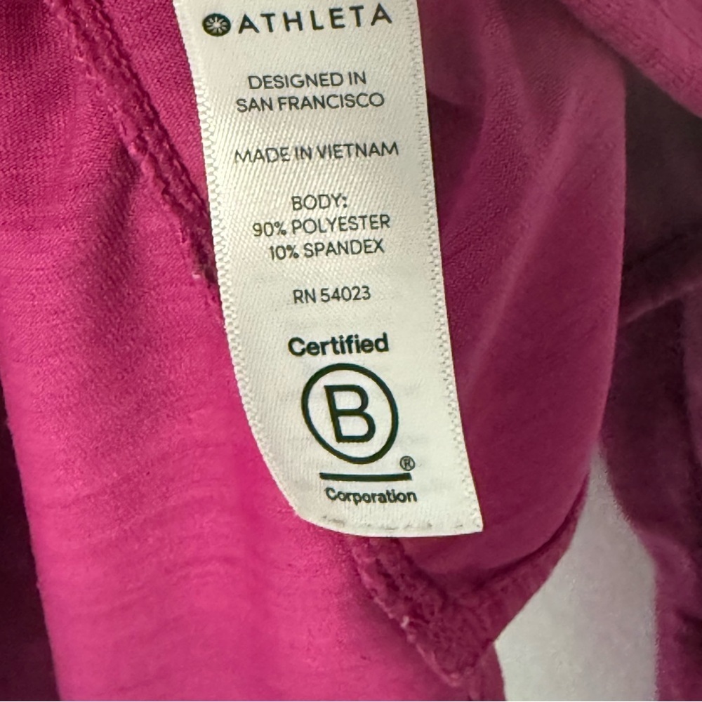 Athleta Fuchsia Zip-Up Hoodie lightweight flaw - Picture 3 of 16